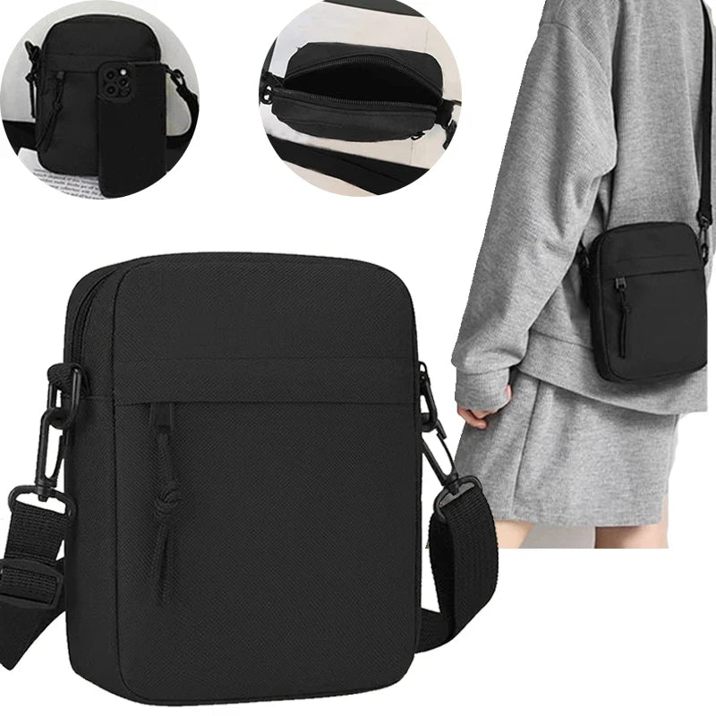 Unbranded Unisex Single Shoulder Crossbody Bag - Lightweight Nylon Construction For Everyday Use