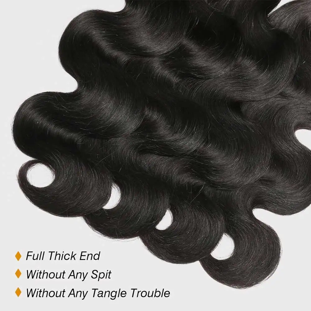 30 40 Inch Body Wave 1 3 4 Bundles Brazilian Remy Virgin Human Hair Wavy Double Bundles Weave Extensions
