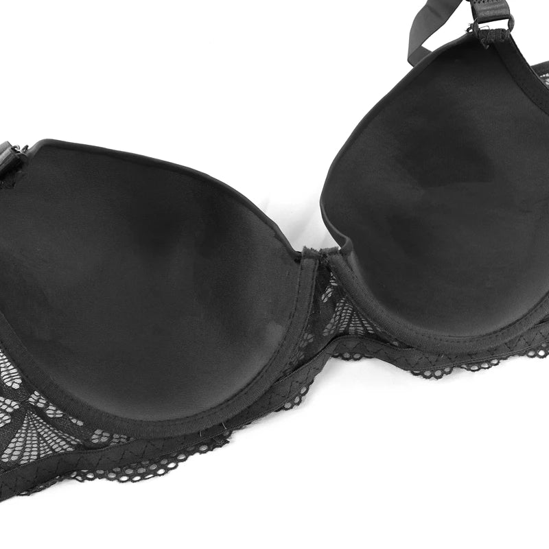 Beauwear Racer Back Lace Bras for Women Plus Size Molded Cup Bra Underwire Bra no Pad