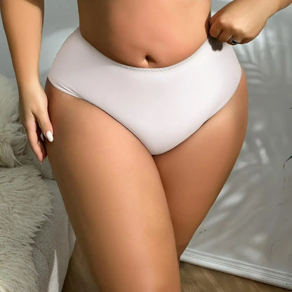 BEAUWEAR Big Size Panties for Woman Plus Size Underwear Plain Thin Underpants 0XL 1XL 2XL 3XL 4XL 5XL-2025