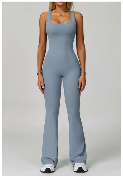 Women Sexy Back V Jumpsuit Gym Set Training Yoga Suit Sportswear Sports Jumpsuit Fitness Rompers Stretch Workout Bodysuits 8260