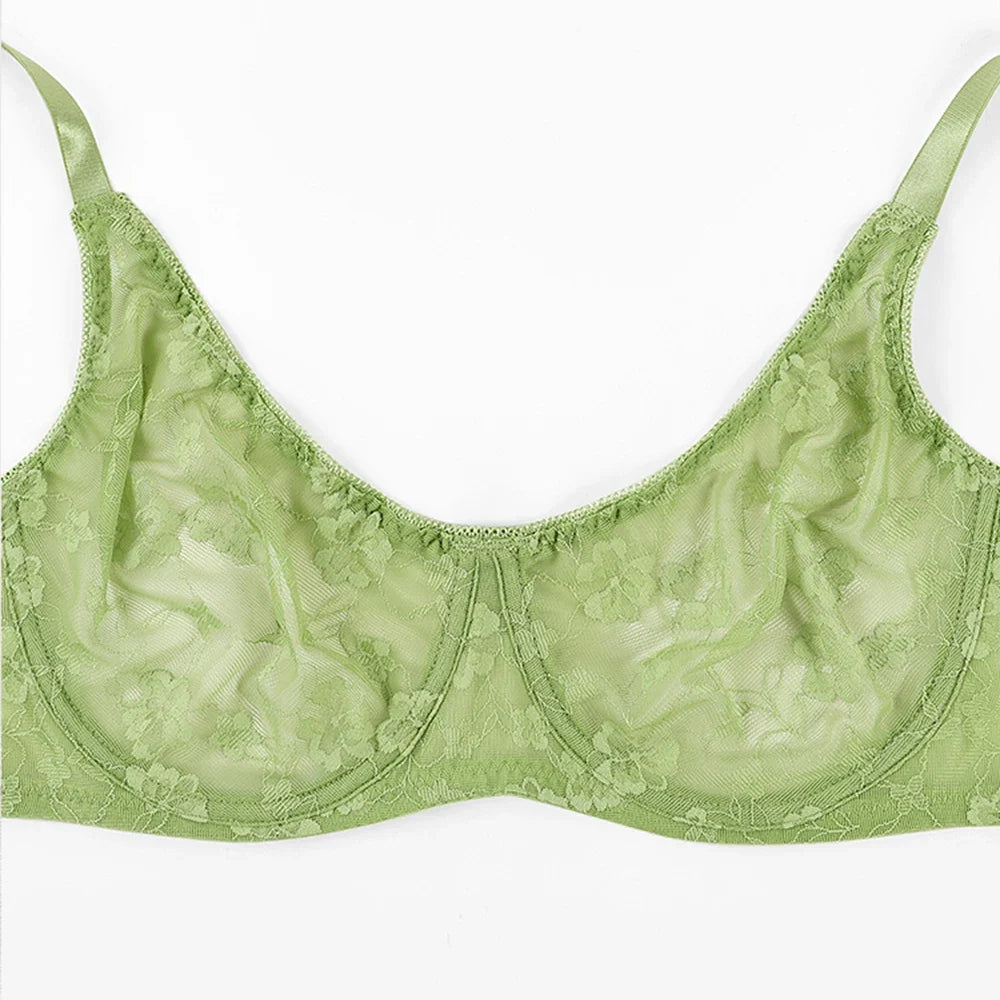 Ultra Thin Plus Size Womens Underwire Support Bra Adjustable Straps No Padding Comfort Leisure Sexy Brassiere