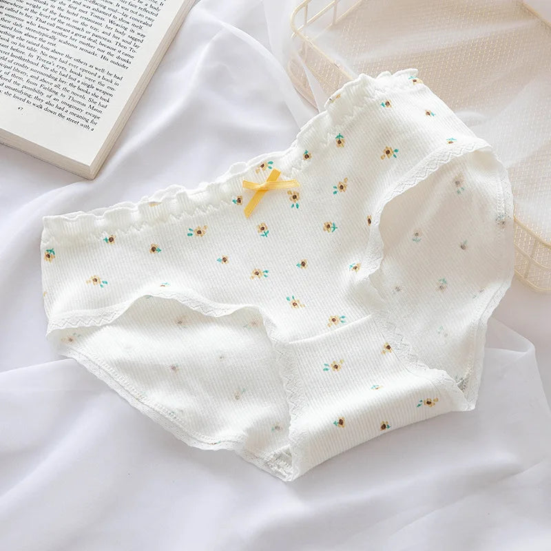 1PC Cotton Panties for Women Briefs Low Waist Underwear Sexy Underpants Ladies M-XL Solid Color Lingerie