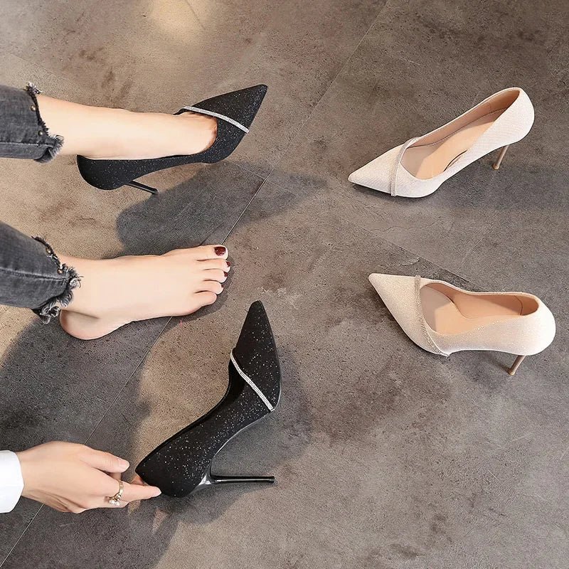 High Heels Women with  Spring and Autumn Pointy Women&