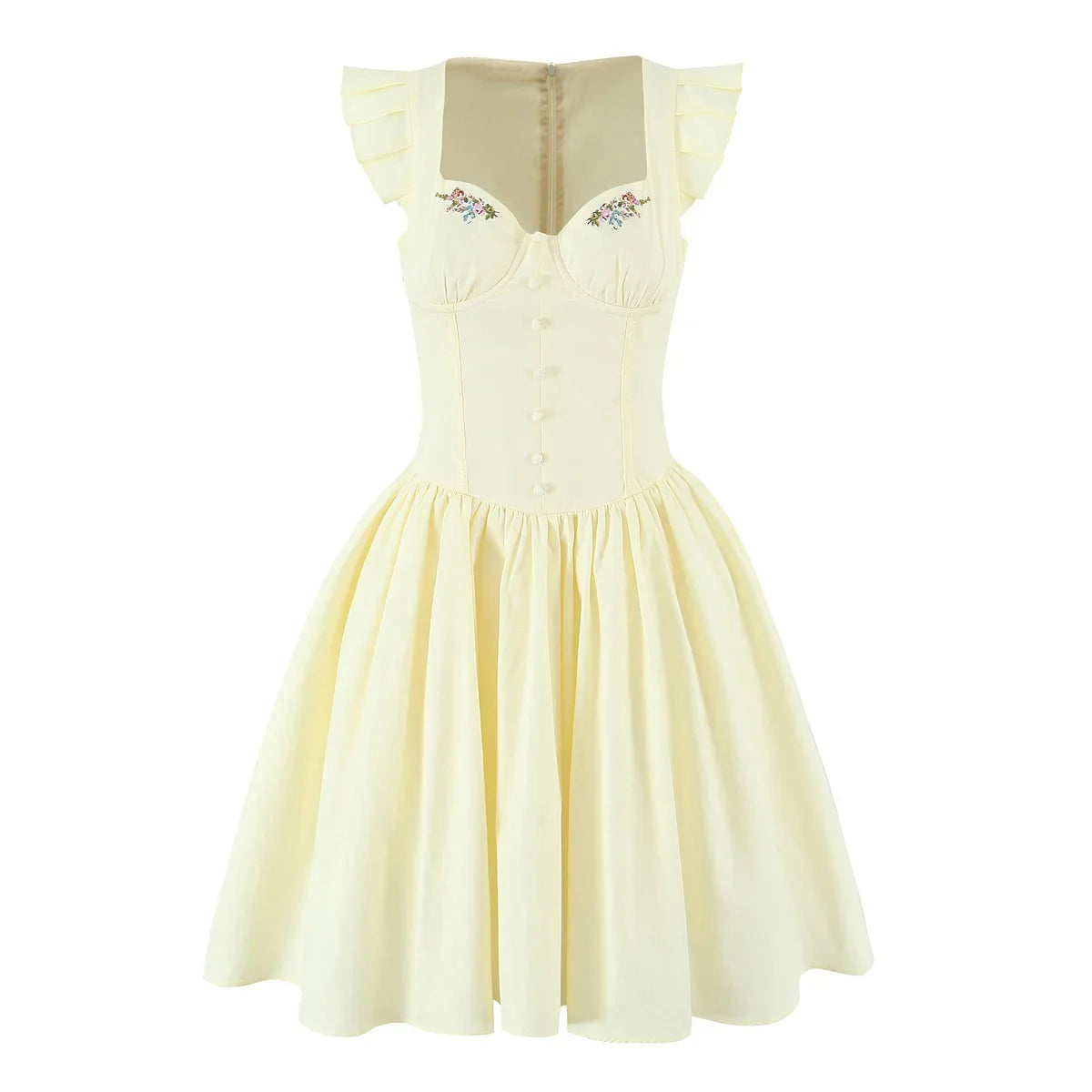 Floral Embroidery Cotton Summer Women&