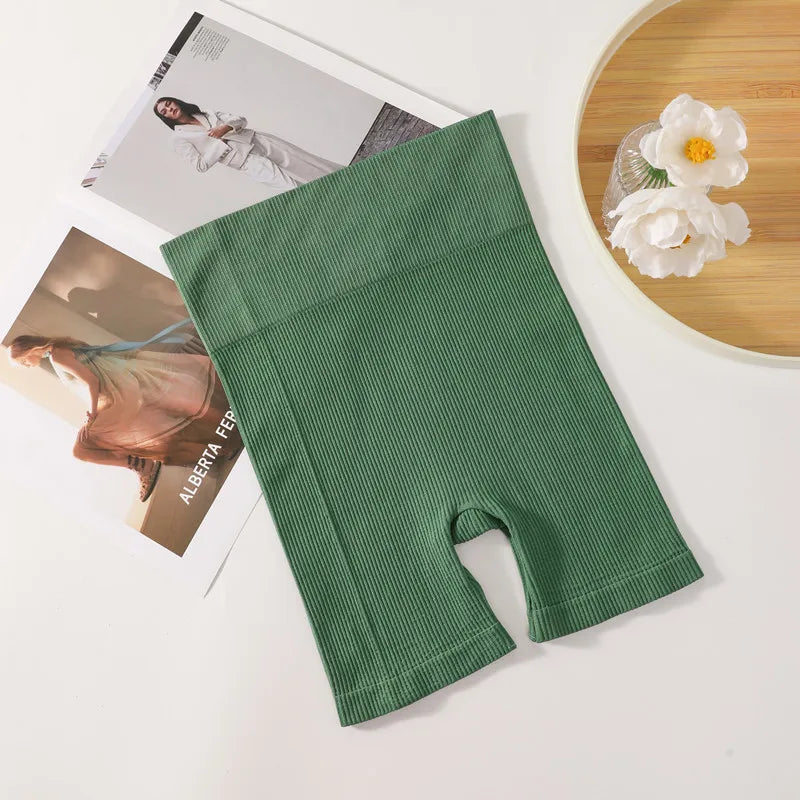 Slimming Tummy Shaperwear Women High Waist Shorts Seamless Underwear Breathable Ribbed Body Shaper Fitness Comfy Shapers