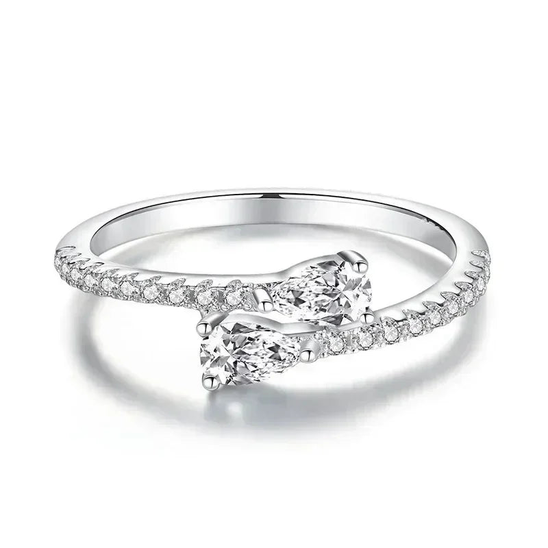 2025 New Shiny Zircon Ring Engagement Ceremony Women&