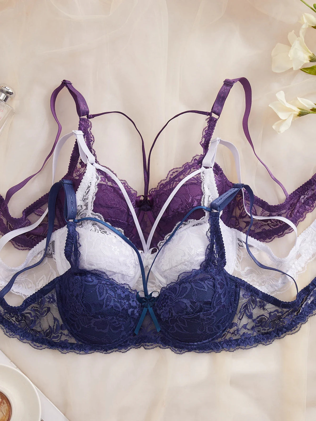 3Pcs Sexy Lace Women&