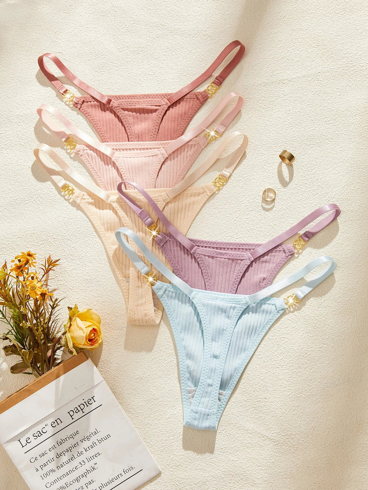5PCS/Set Solid Women&