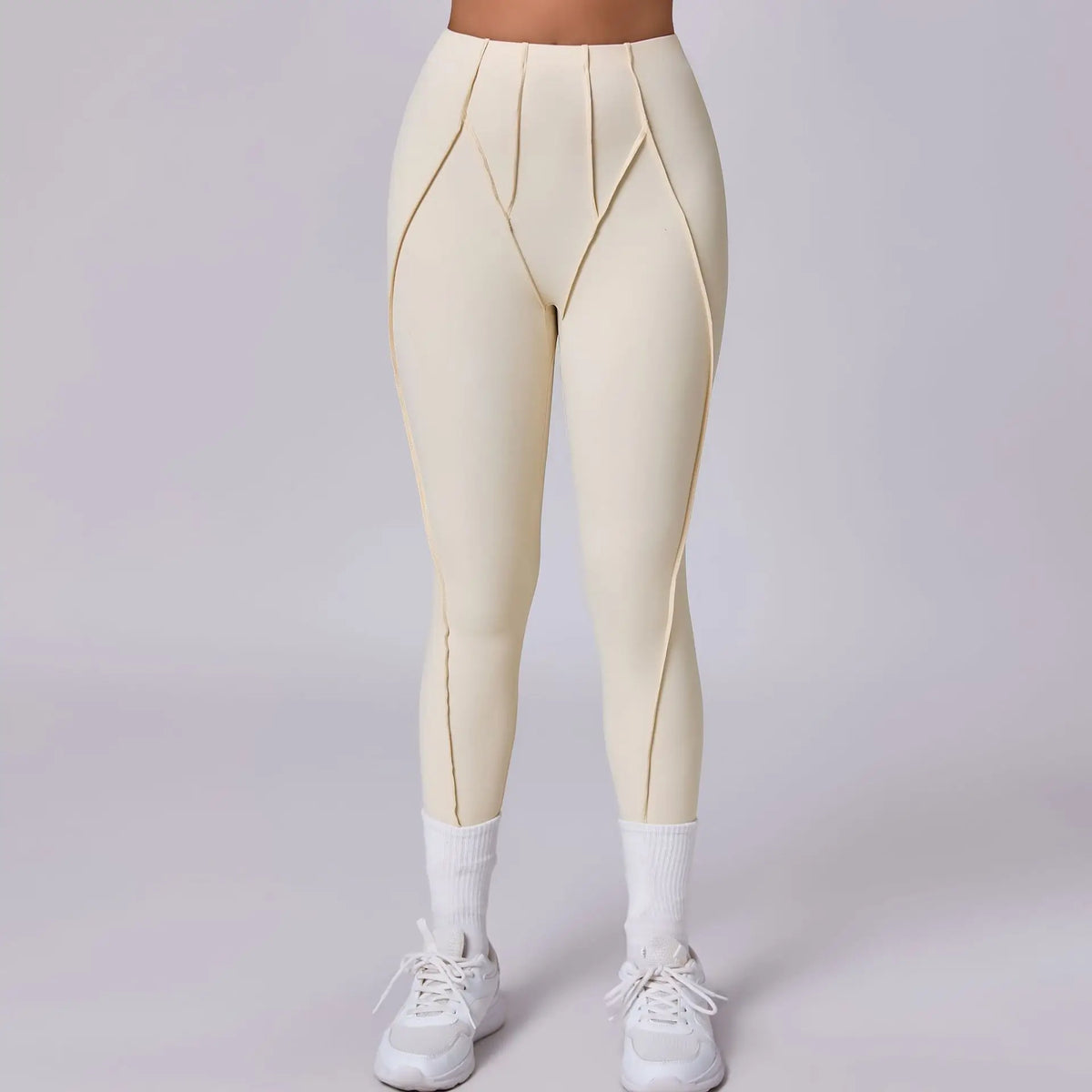 2-Piece Yoga Set – Open Back Sports Bra &amp; High Waist Shorts