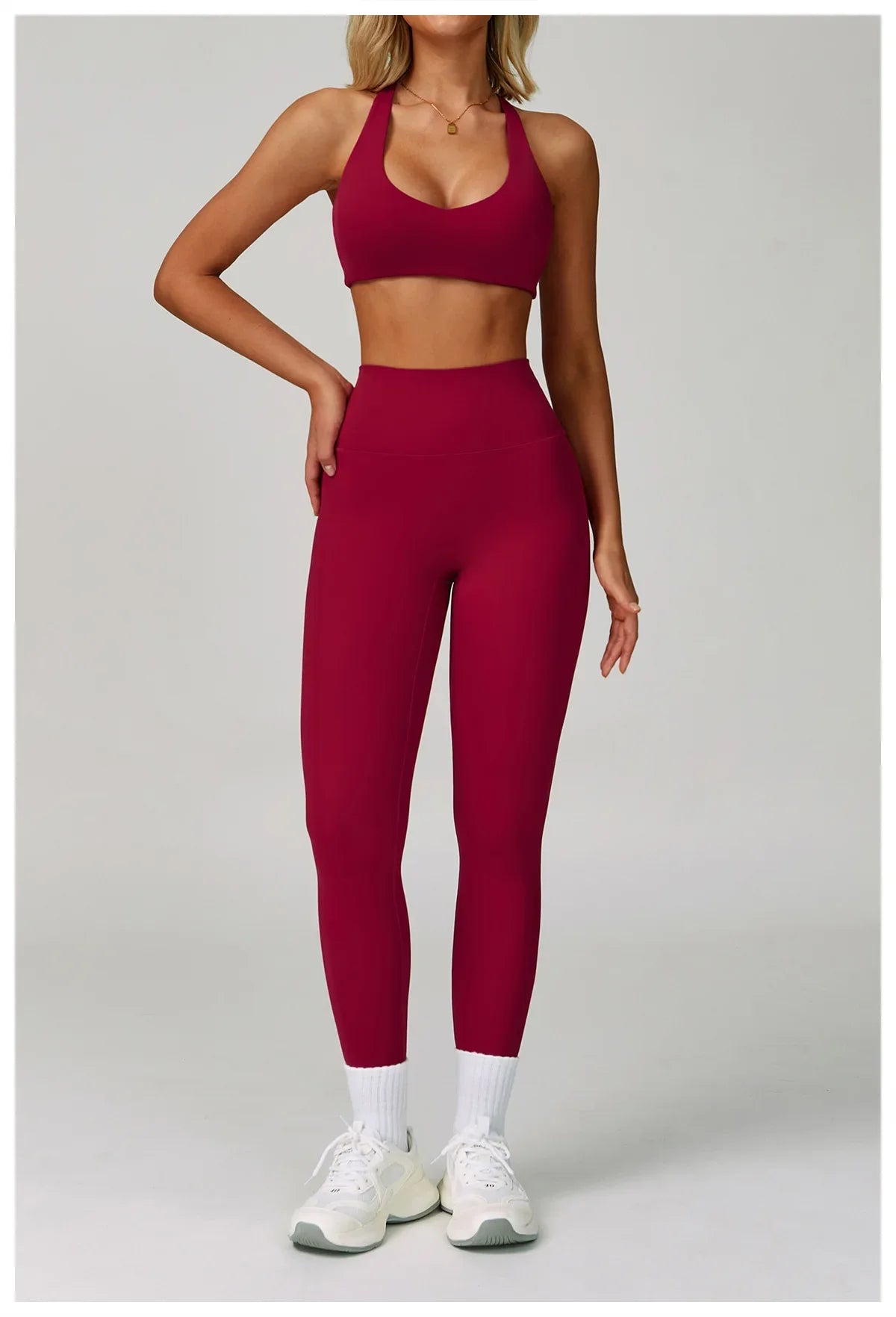 2/3-Piece Activewear Set – Sports Bra &amp; High Waist Leggings