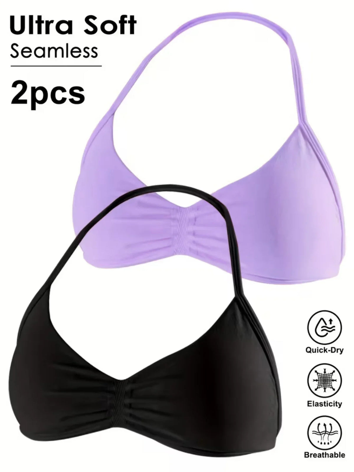 Seamless Sexy Open Back Gym Yoga Crop Top Women Halter Sports Bra Push Up Strappy Padded Workout Tank Tops