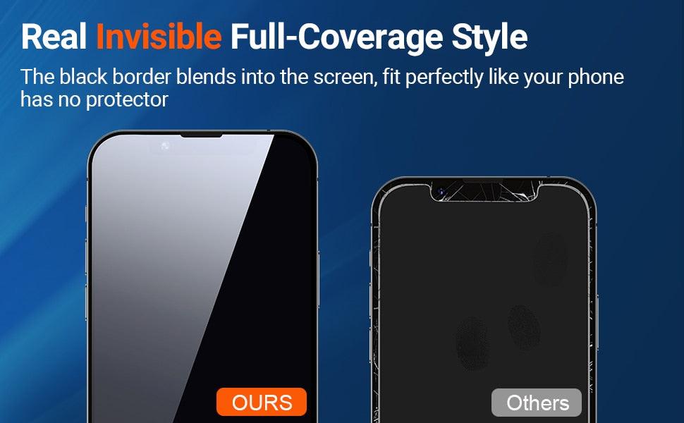 2PCS 3D Tempered Glass on For iphone 11 12 13 14 Pro Max 14 Plus Screen Protector Protective Glass For iphone X XS MAX 7 8 Plus Glass Horizontal Privacy Glass Screen Protector for Gaming &amp; Streaming