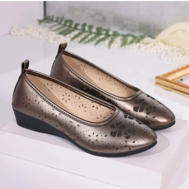 Comfortable Flat Bottom Mom ShoesSoft Surface  Work Casual Women&