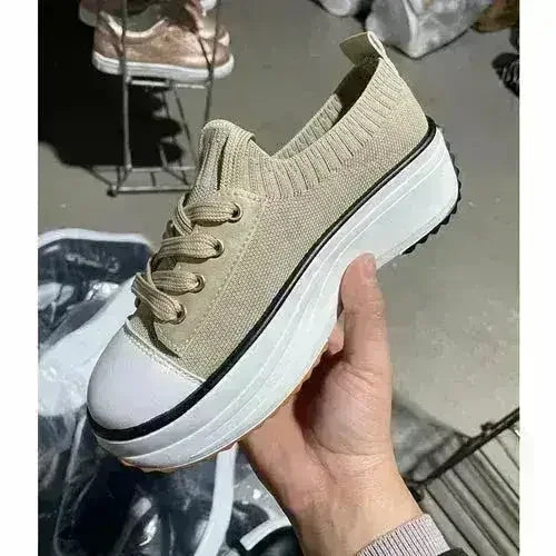 Summer Knitted Breathable Sneakers Women&