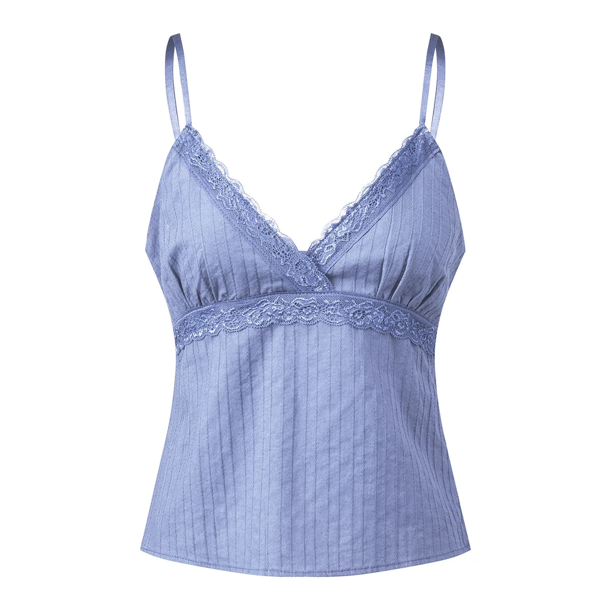 Women Camisole Solid Color Spaghetti Straps V-neck Lace Patchwork Summer Tops for Party Club