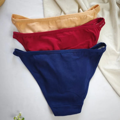 5Pcs/Set Cotton Panties Women Low Rise Briefs Solid Color Underwear Comfort Breathable Underpants M-XL Sexy Lingerie
