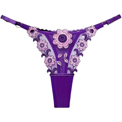 Thin Sexy Girls G String Thong Lace Panties Women Briefs Embroidery Hollow Out Transparent Underwear Female Lingerie