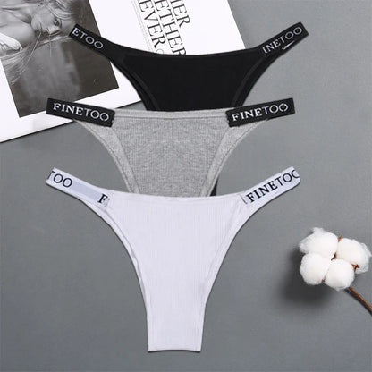Premium Cotton Briefs for Women – Seamless Low-Rise Panties (3-Piece Set)