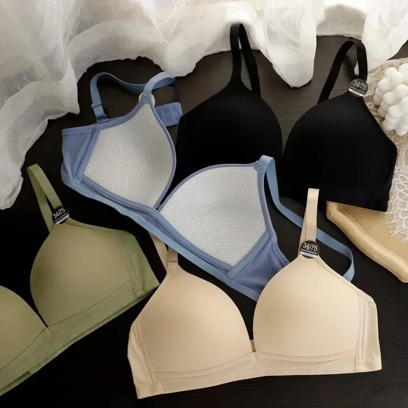Seamless Bras Women Underwear Sexy Lingerie Fashion Brassiere Top Candy Color Adjustable Bra Female Push Up Bralette