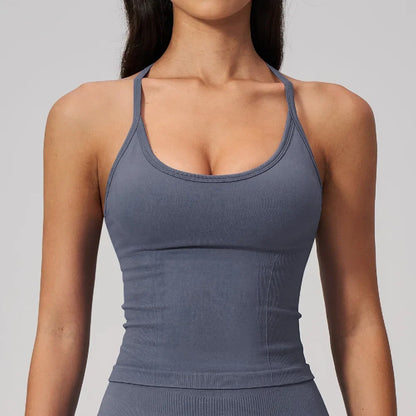 Breathable Seamless Yoga Bra Thread Fitness Top Shockproof Sport Underwear Push Up High Strength Sport Bra Gym Workout Underwear
