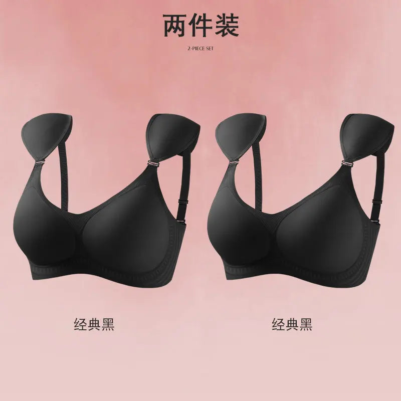 Push Up Bra for Small Bust – Seamless Wirefree Bralette with Cross Back, Soft Support Lift &amp; Anti-Sagging Comfort Invisible Wear