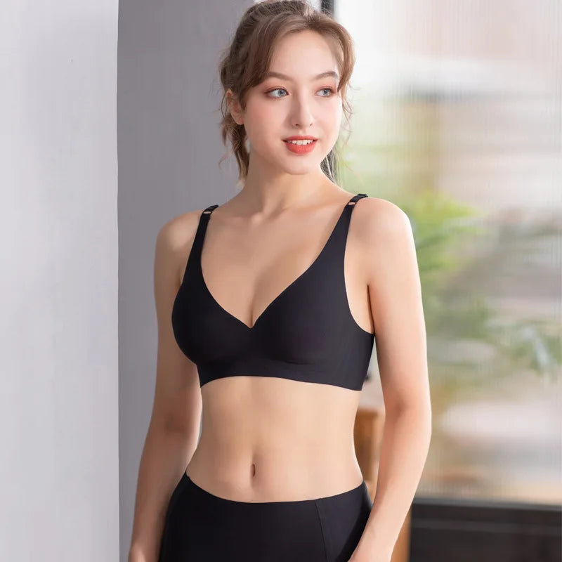 Women Push-Up Bra And Panties Set Non-wire Brassiere Low Waist Briefs Sexy Lingerie Women&