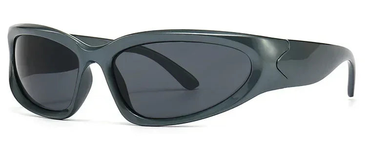 Unique Y2K Designer Luxury Sunglasses Women Rectangle Big Frame Sun Glasses For Men Outdoor UV Protection Classic 2000S Black Sh