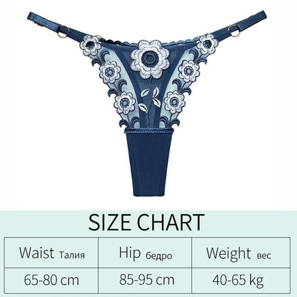Thin Sexy Girls G String Thong Lace Panties Women Briefs Embroidery Hollow Out Transparent Underwear Female Lingerie