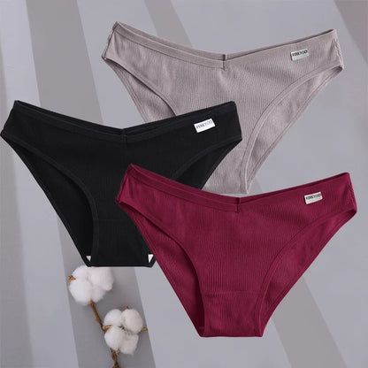 Comfortable Cotton Briefs for Women – 3-Piece Panty Set