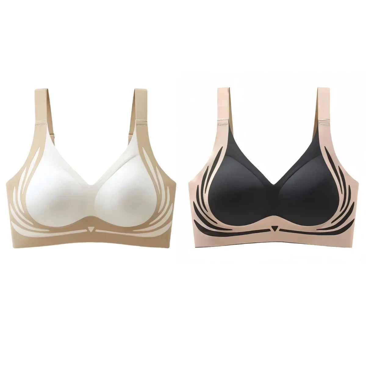 2Pcs/Set Non-wire Push-Up Bras Women&
