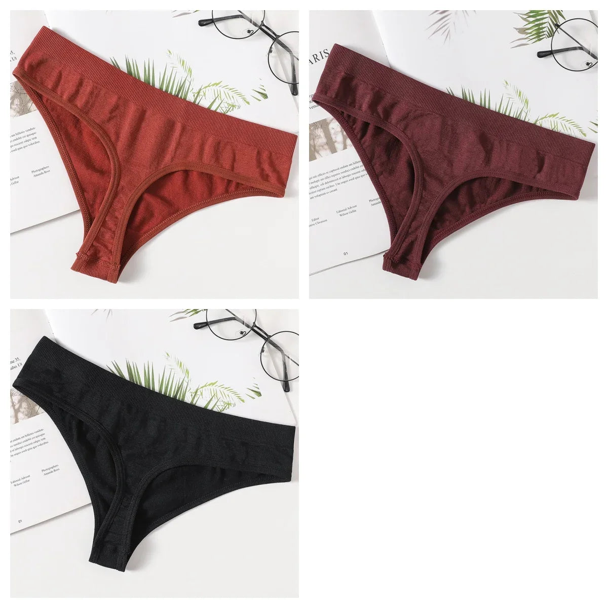 3Pcs/Set Thongs Women&