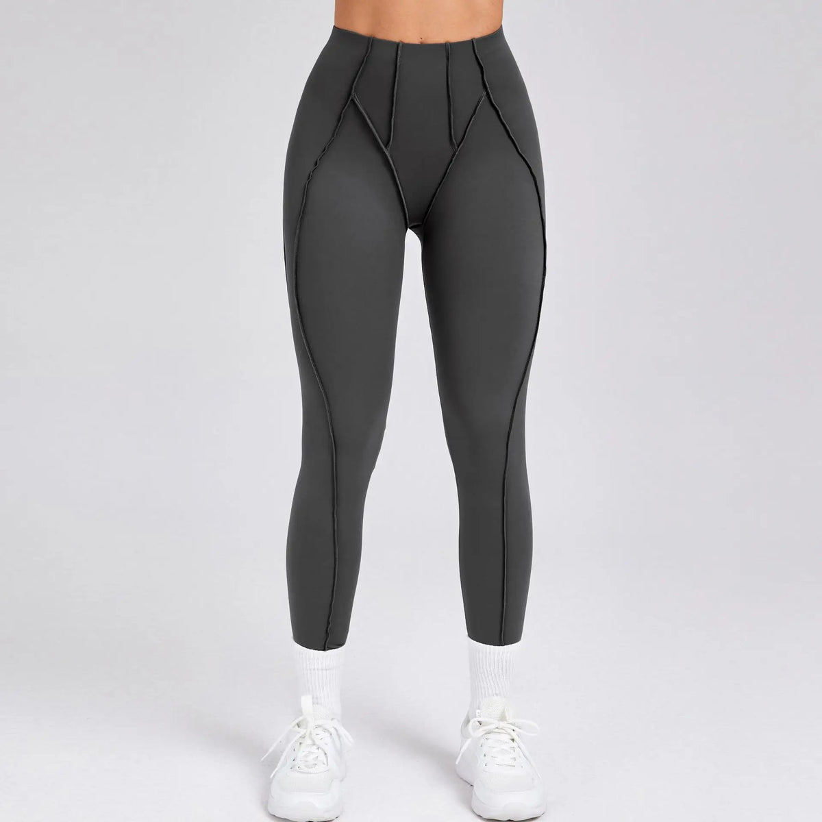 2-Piece Yoga Set – Open Back Sports Bra &amp; High Waist Shorts