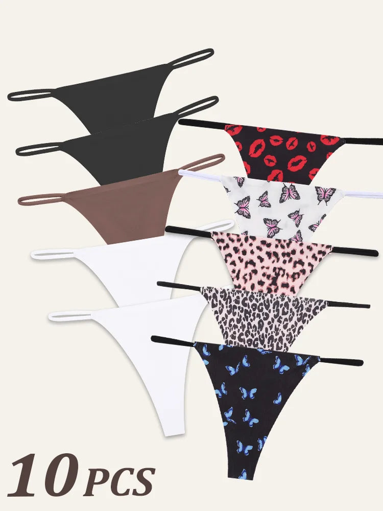 Premium Seamless Thong Panties for Women – 10-Piece Pack