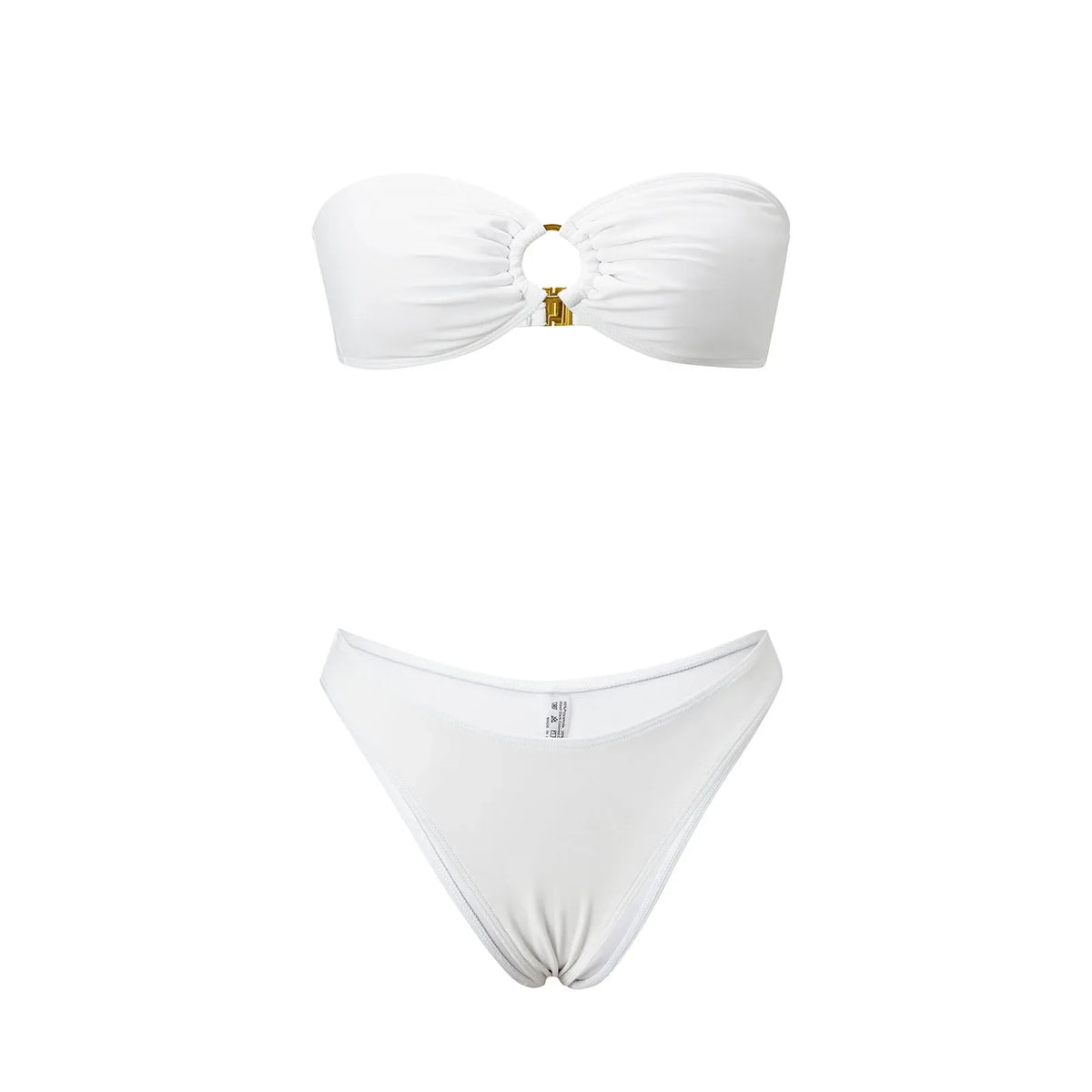 2026 Summer Womens Solid Color Bikini Sets Strapless Bra Tops with Thong Swimsuits 2 Pcs Set Bathing Suits for Beach Pool