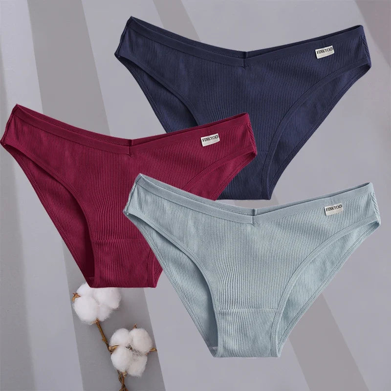 Comfortable Cotton Briefs for Women – 3-Piece Panty Set
