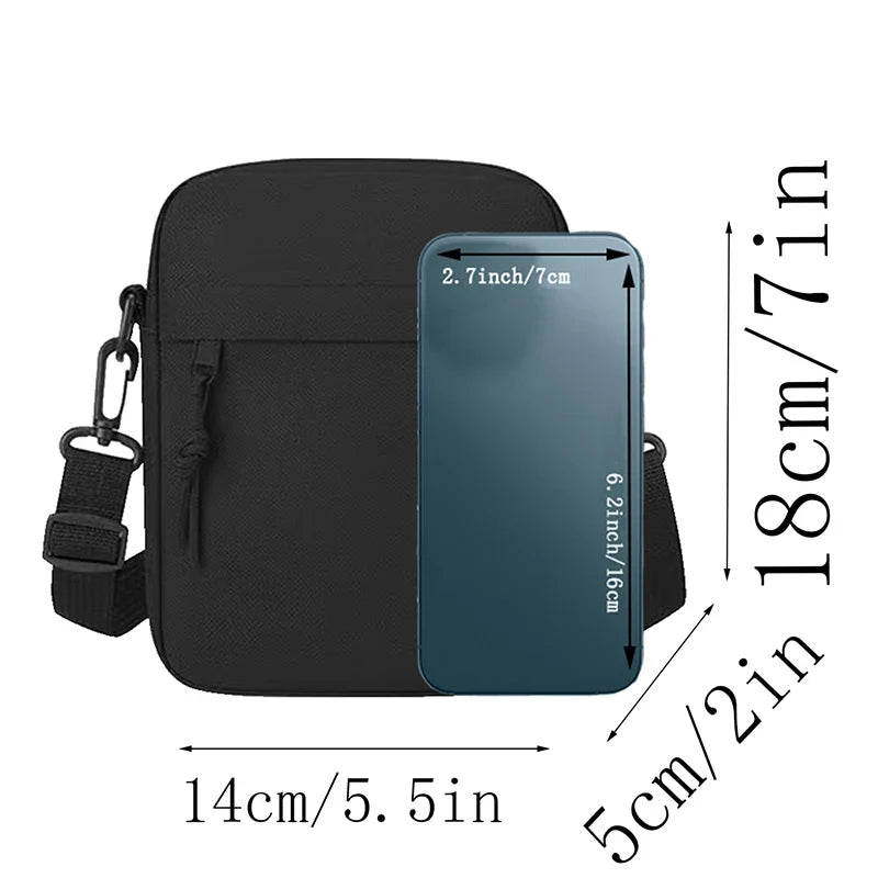 Unbranded Unisex Single Shoulder Crossbody Bag - Lightweight Nylon Construction For Everyday Use