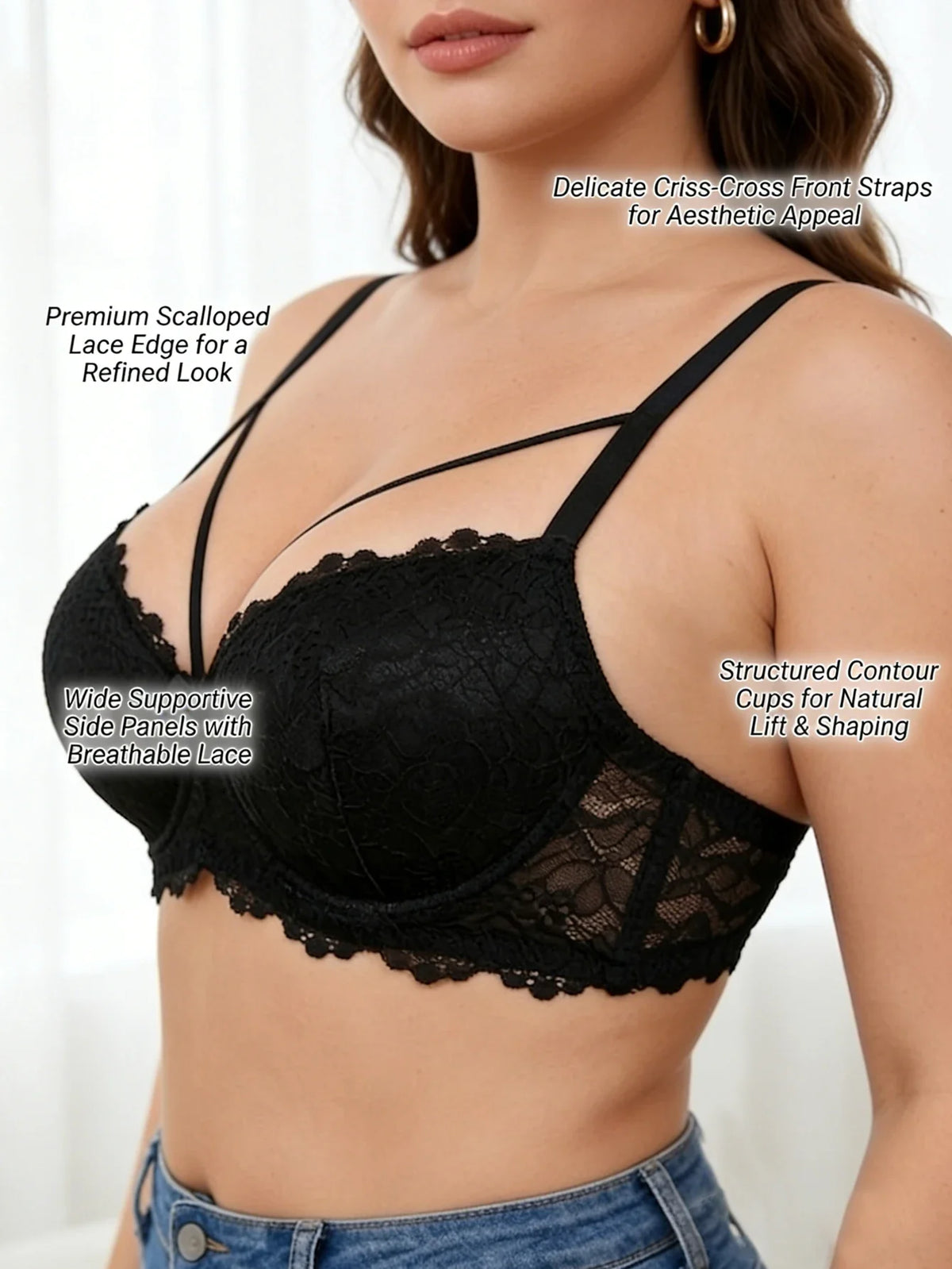 Plus Size Lace Women&