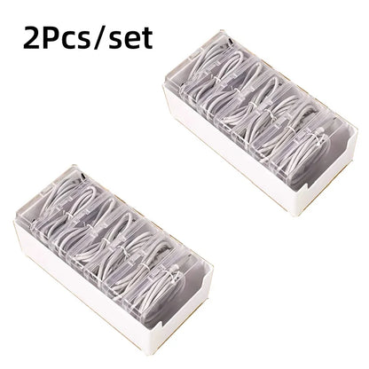 Cable Organizer Storage Box Set Durable Plastic Daily Office Supplies Sundries Charging Cord &amp; Mobile Device Management Storage