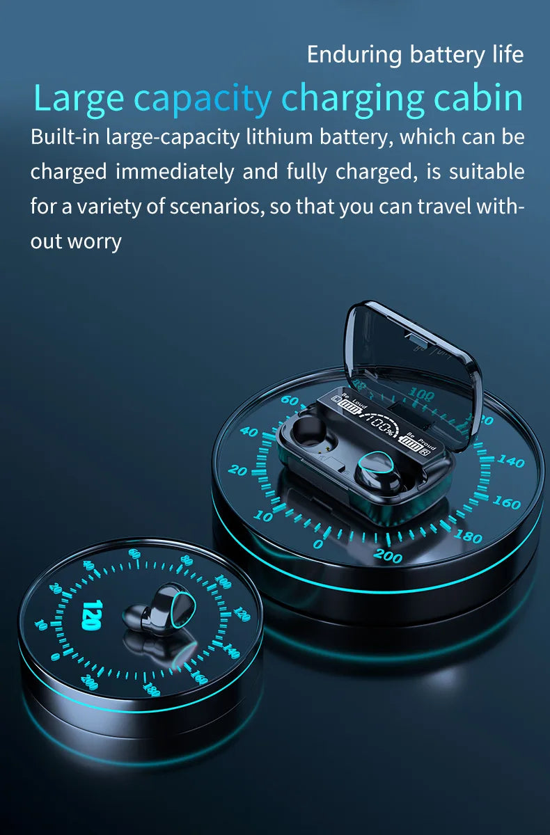 New Arrival M10 Earphone Wireless Headset High Quality Perfect Sound Earbuds Sports Game Music BT Headphone with Power Bank