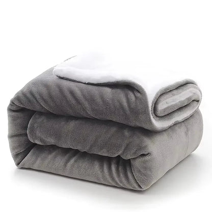 1Pc 130X160cm Sherpa Fleece Blanket Thicken Soft Warm Bed Sofa Throw Blankets Microfiber Winter Bed Blanket for Camping