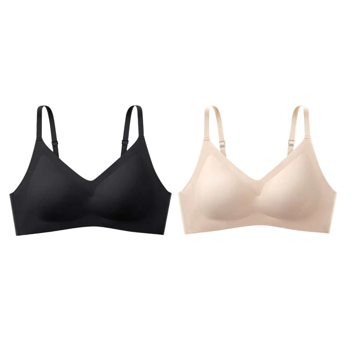 2Pcs/Set Seamless Bras For Women Wire Free Push Up Underwear Sexy Lingerie Invisible Bra Top Removable Pads Female Intimate