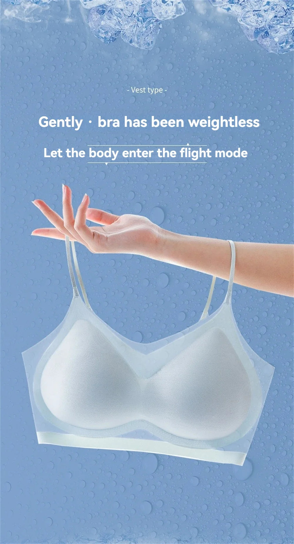 Ultra-Thin Breathable Ice Silk Top Bra Women&