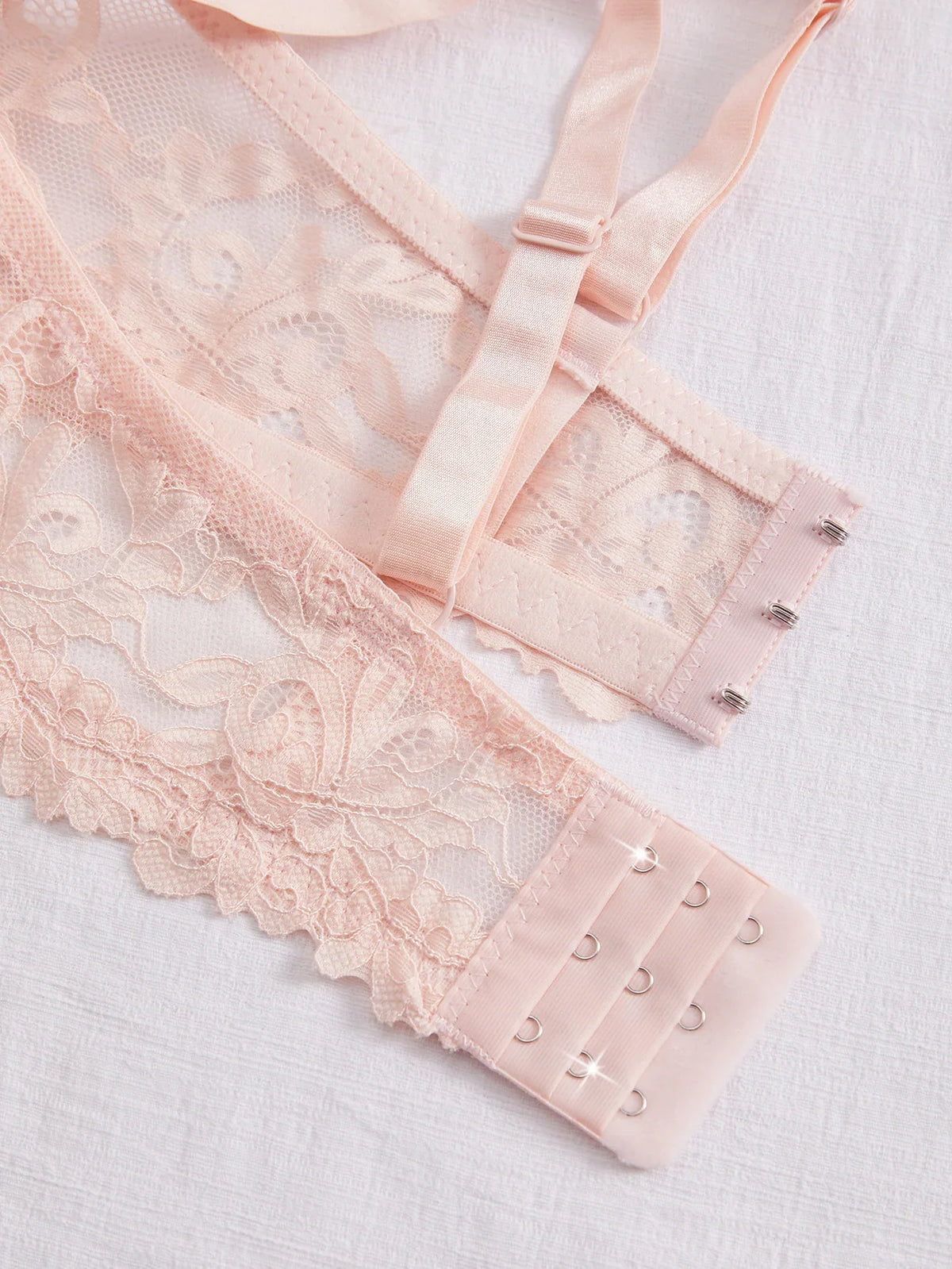 4Pcs Daily Plus Size Floral Lace Women&