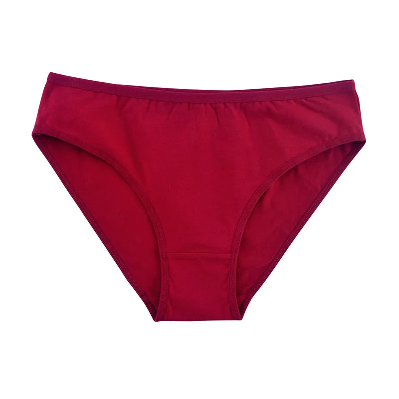 4Pcs/Set Cotton Panties Women Solid Color Underwear Female Underpants Sexy Lingerie M-XL Comfort Soft Briefs Intimates
