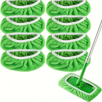 Eco-Friendly Mop Cover Set – 6-Pack Washable Flat Mop Pads for Dusting, Wet Mopping &amp; Pet Hair Pickup, Reusable Alternative to