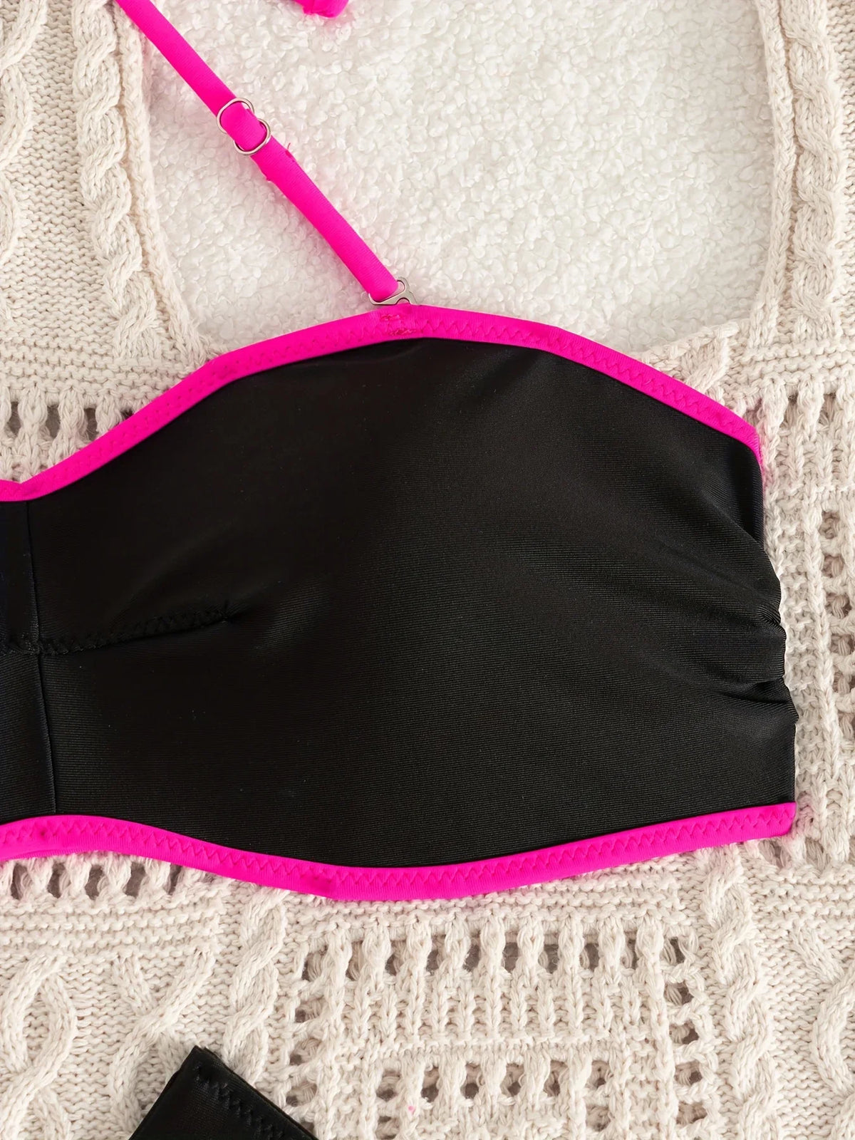 ZTVitality Patchwork Women Swimsuit Sexy Bikini 2025 New Arrival Halter High Waist Padded Bra Swimwear Summer Beachwear Biquini