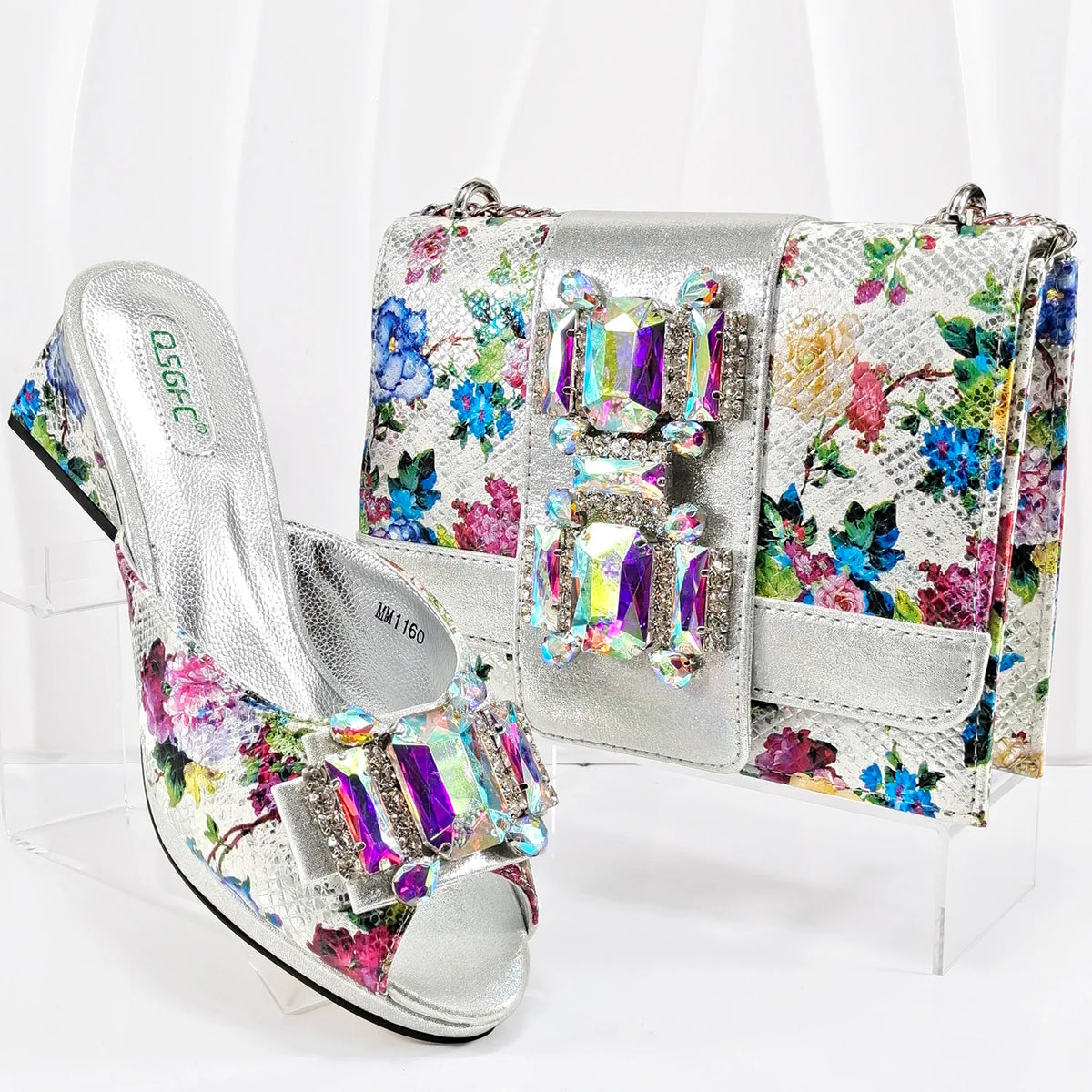 Doershow New Arrival Shoes and Bag Set African Sets 2024 green Nigerian Women Shoes and Matching Bags Set for wedding   HAA1-8