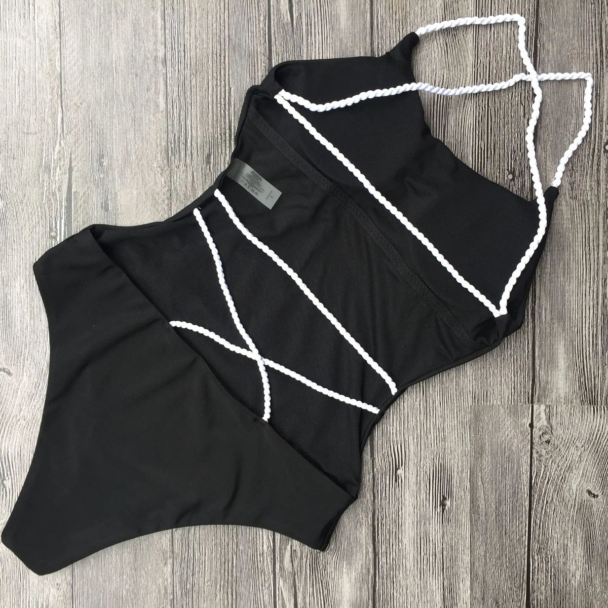 DEKA Women Solid Backless One Piece Swimsuit Sexy Bandage Swimwear Monokini High Cut Bathing Suit Swim Bodysuit