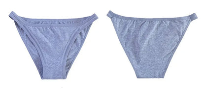 5Pcs/Set Cotton Panties Women Low Rise Briefs Solid Color Underwear Comfort Breathable Underpants M-XL Sexy Lingerie